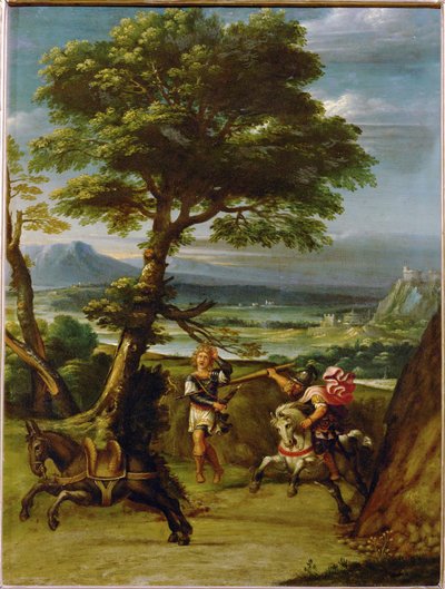 Paisaje con Absalón asesinado por Joab ... de Giovanni Battista Viola