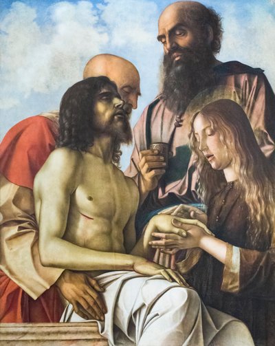 Lamento sobre Cristo muerto, c.1473-76 (óleo sobre tabla) de Giovanni Bellini
