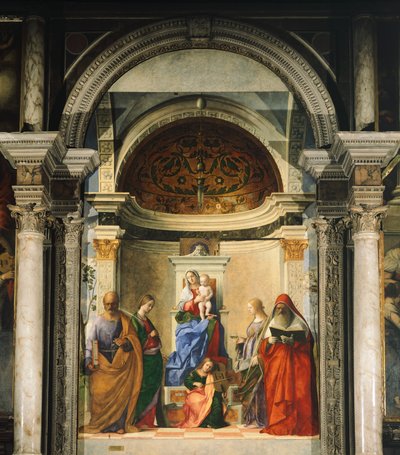 Madonna entre cuatro santos de Giovanni Bellini