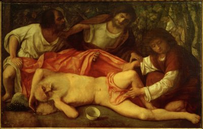 La embriaguez de Noé de Giovanni Bellini