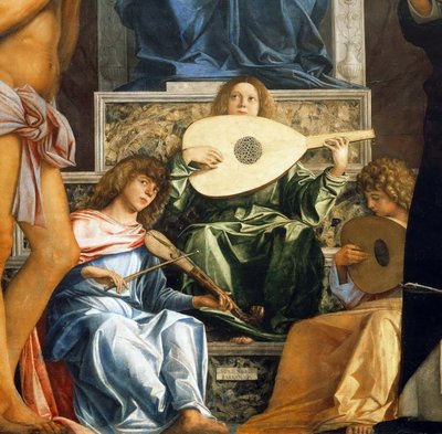 Pala di San Giobbe (detalle), ca. 1487 de Giovanni Bellini