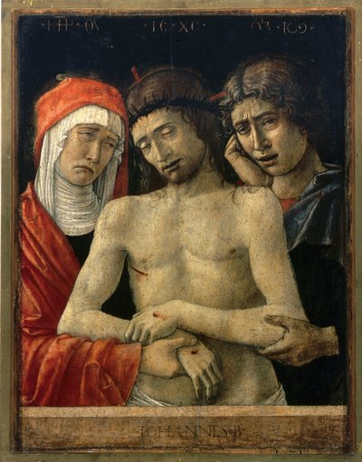 Piedad con la Virgen y San Juan de Giovanni Bellini