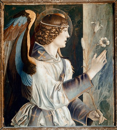 Políptico de San Vicente Ferrer: Ángel de la Anunciación de Giovanni Bellini
