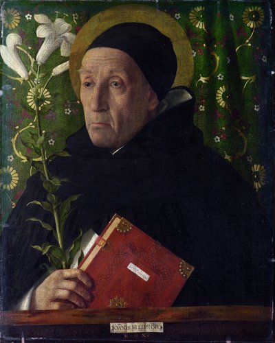 Retrato de Fra Teodoro de Urbino como San Domingo de Giovanni Bellini