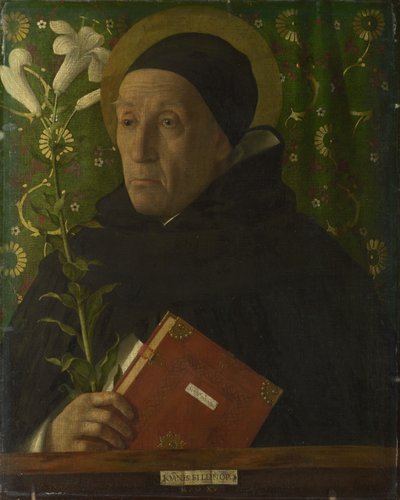 Retrato de Fra Teodoro de Urbino como San Domingo, 1515 de Giovanni Bellini