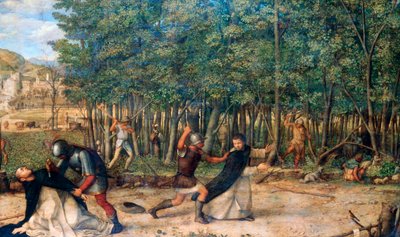 El Asesinato de San Pedro Mártir de Giovanni Bellini