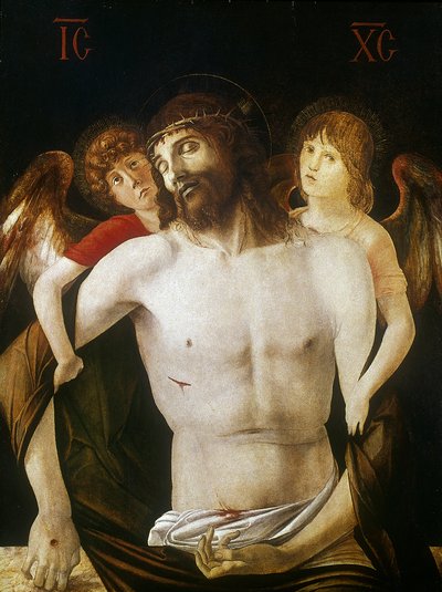 El Cristo muerto sostenido por ángeles, 1465-1470 de Giovanni Bellini