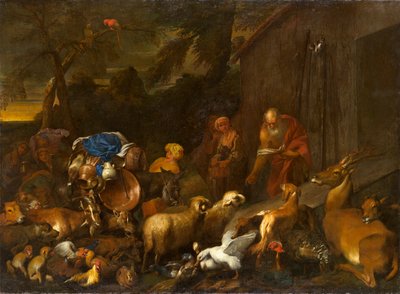 Noé y los Animales Entrando en el Arca, circa 1630-1632 de Giovanni Benedetto Castiglione