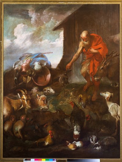La entrada de los animales en el Arca, c.1655 (óleo sobre lienzo) de Giovanni Benedetto (1609 64) Castiglione