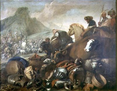 El encuentro de Abraham y Melquisedec de Giovanni Benedetto Castiglione