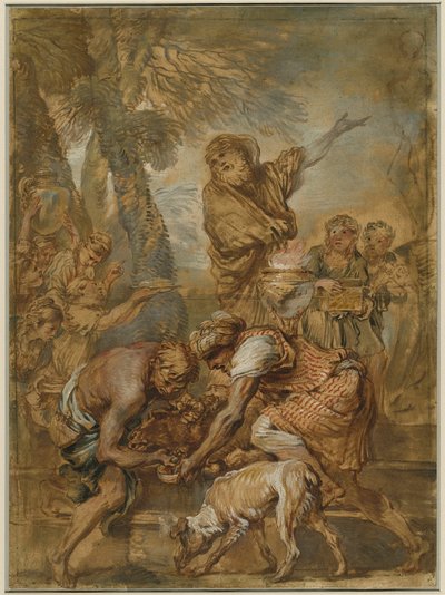 Un sacrificio pagano de Giovanni Benedetto Castiglione
