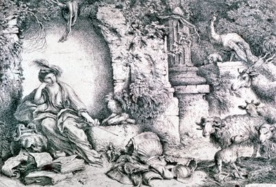 Circe Transformando a los Hombres de Ulises de Giovanni Benedetto Castiglione