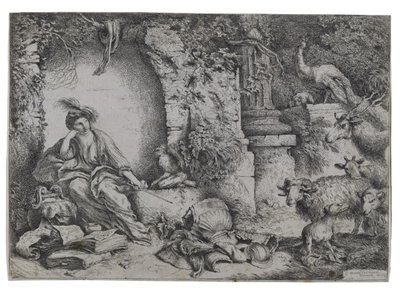 Circe convierte a los hombres de Ulises en bestias de Giovanni Benedetto Castiglione