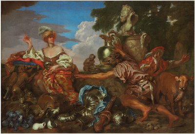 Circe transformando a los compañeros de Ulises en jabalíes de Giovanni Benedetto Castiglione
