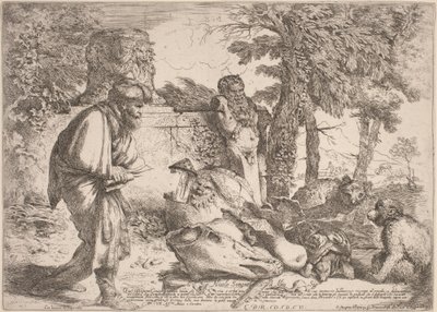Diógenes buscando un hombre honesto de Giovanni Benedetto Castiglione