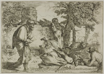 Diógenes buscando un hombre honesto de Giovanni Benedetto Castiglione