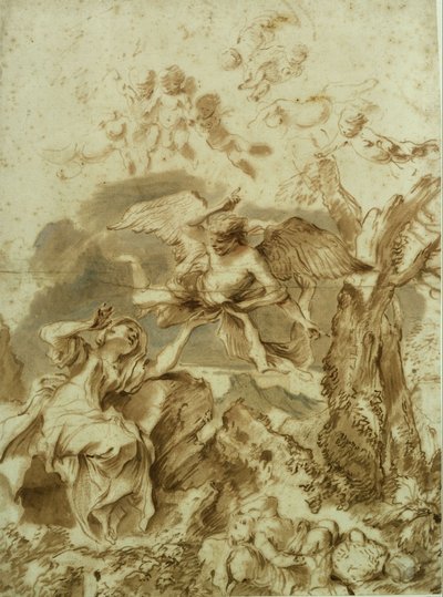Agar e Ismael en el desierto de Giovanni Benedetto Castiglione
