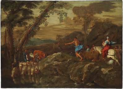 El Viaje de Jacob, 1633 de Giovanni Benedetto Castiglione