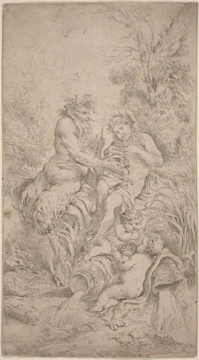 Pan y Olimpo de Giovanni Benedetto Castiglione