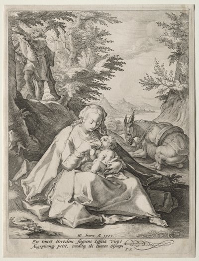 Rest on the Flight into Egypt de Giovanni Benedetto Castiglione
