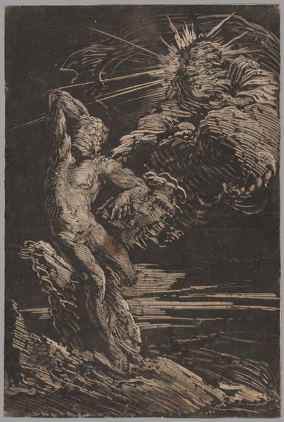 La creación de Adán de Giovanni Benedetto Castiglione