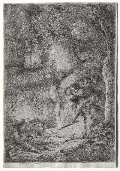 The Discovery of the Bodies of Saints Peter and Paul de Giovanni Benedetto Castiglione