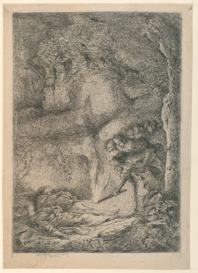 El hallazgo de los cuerpos de San Pedro y San Pablo de Giovanni Benedetto Castiglione