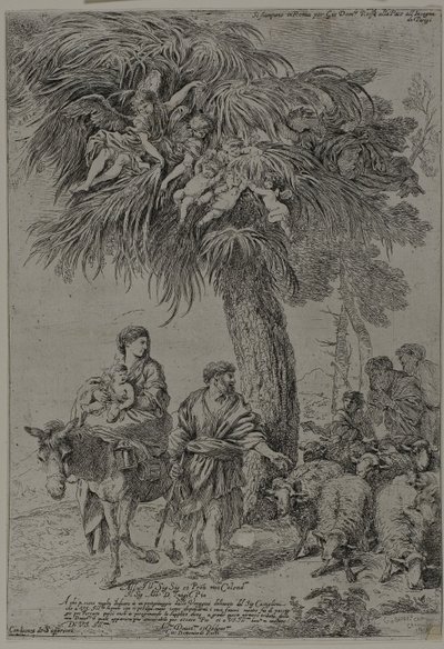 La huida a Egipto de Giovanni Benedetto Castiglione