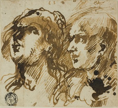 Dos cabezas de Giovanni Benedetto Castiglione