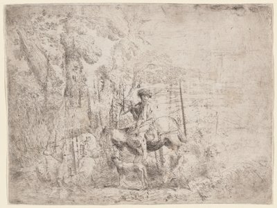 Joven Pastor a Caballo de Giovanni Benedetto Castiglione