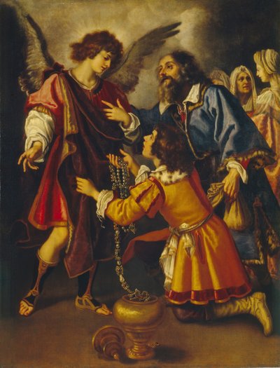 La despedida de Tobías al ángel, primer tercio del siglo XVII de Giovanni Bilivert