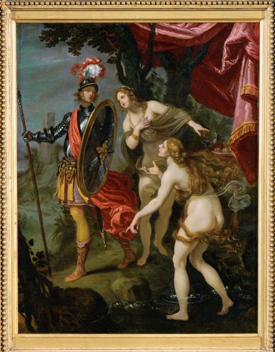 Carlo allant delivrer Rinaldo. Carlo en su camino para rescatar a Rinaldo de ... de Giovanni Biliverti