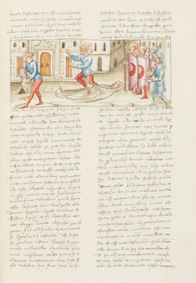Decamerón, Espalda con espalda - Rinuccio Palermini en el cementerio -Rinuccio Palermini huyendo de la guardia , Noveno día, cuento 1. de Giovanni Boccaccio