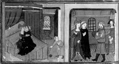 Decamerón, El hermano Rinaldo se acuesta con la madre de su ahijado; el hermano es recompensado por el padre del niño . Séptimo día, cuento 3 de Giovanni Boccaccio