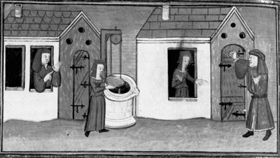 Decamerón, Ghita tira una piedra al pozo; Tofano se queda fuera de casa . Séptimo día, cuento 4 de Giovanni Boccaccio