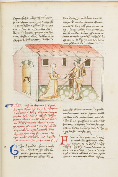 Decamerón, El mayordomo armenio - Tedaldo degli Elisei disfrazado se reencuentra con Ermellina, Quinto día, relato 7. de Giovanni Boccaccio