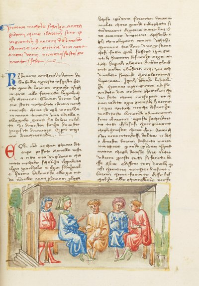 Decamerón, Cuando Dios enseñaba a dibujar - Michele Scalza y los jóvenes , Sexto día, cuento 6. de Giovanni Boccaccio