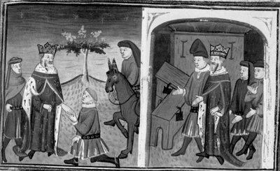 Decamerón, Ruggieri abandona al rey Alfonso; el rey invita a Ruggieri a elegir entre dos cofres. Décimo día, cuento 1 de Giovanni Boccaccio