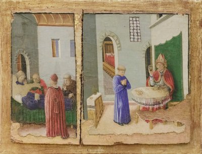 Historia de San Savino, envenenamiento del santo y muerte de Vindemio de Giovanni Boccati or Boccatto
