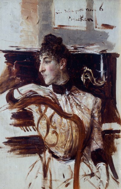Alaide Banti de perfil de Giovanni Boldini