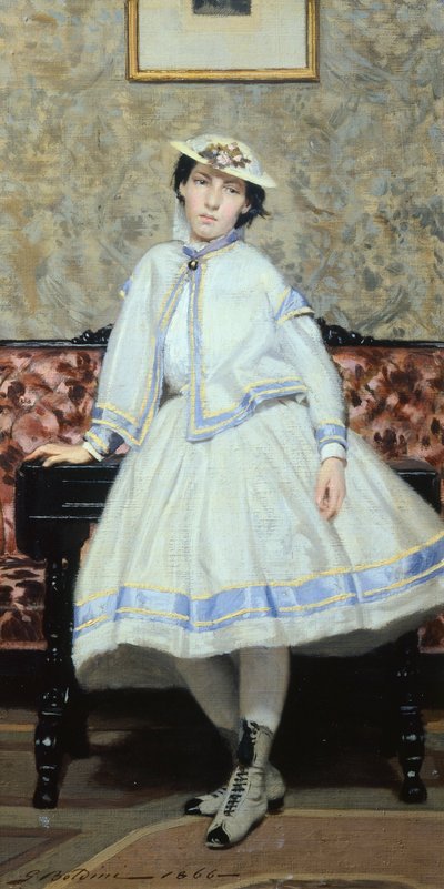 Alaide Banti en blanco de Giovanni Boldini