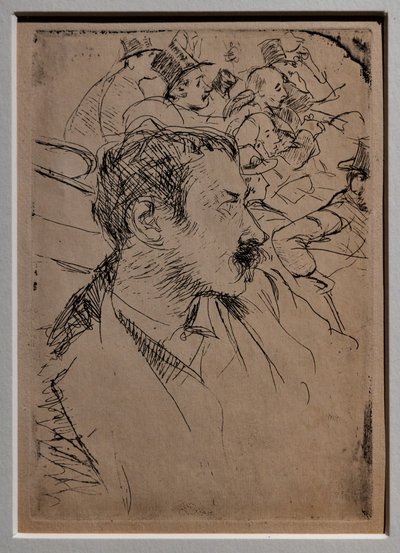 En la Operà de París, c.1880 (rayado sobre papel) de Giovanni Boldini