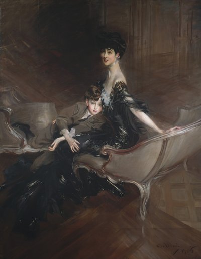 Consuelo Vanderbilt, duquesa de Marlborough, y su hijo, Lord Ivor Spencer-Churchill de Giovanni Boldini