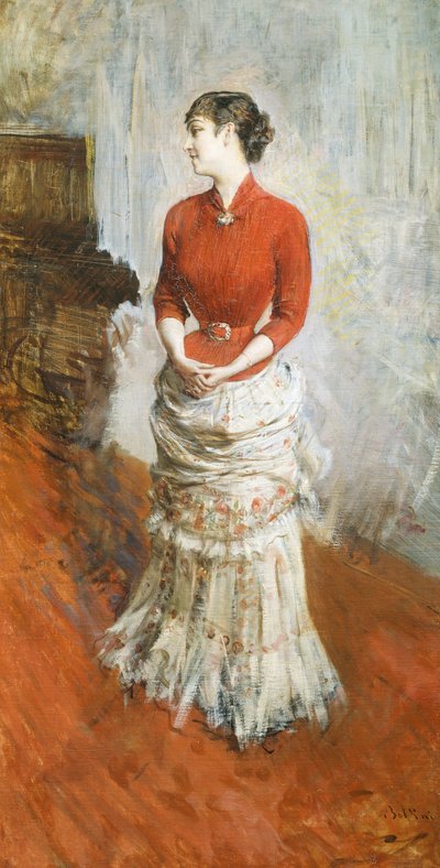 Condesa de Rasty de pie, circa 1878 de Giovanni Boldini