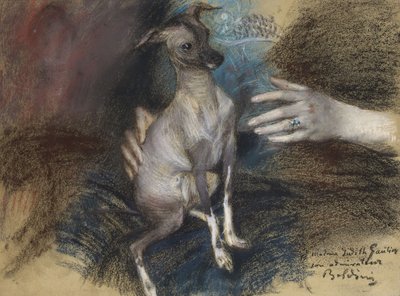 Elegante con perro de Giovanni Boldini
