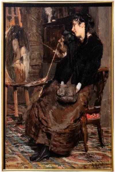 En el estudio del pintor de Giovanni Boldini