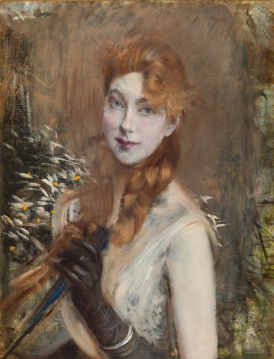 La trenza rubia, ca 1891 de Giovanni Boldini