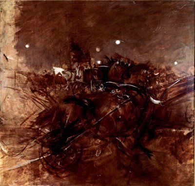 Nocturno en Montmartre. Pintura de Giovanni Boldini (1842-1931), circa 1883. Pistoia, Collezione Boldini de Giovanni Boldini