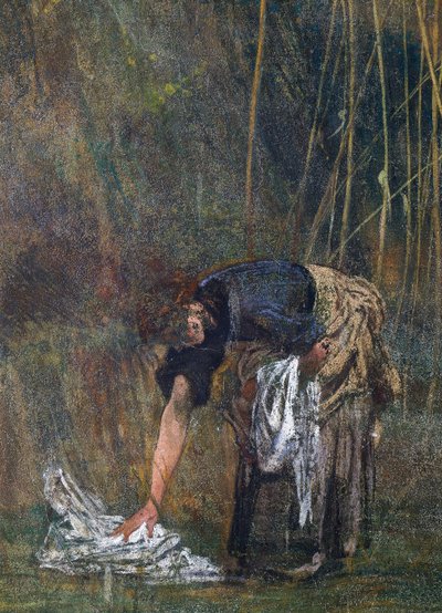 Campesina recogiendo su colada de Giovanni Boldini