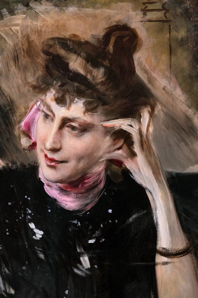 Retrato de Madame Veil Picard, detalle de Giovanni Boldini